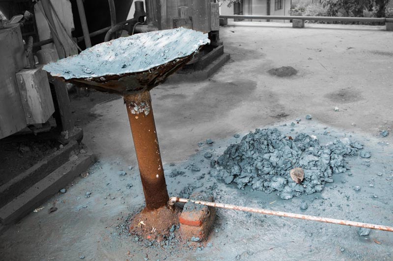 Chromium recovered from spent chrome liquor at the Common Chrome Recovery Plant in Jajmau industrial area, Kanpur, Uttar Pradesh